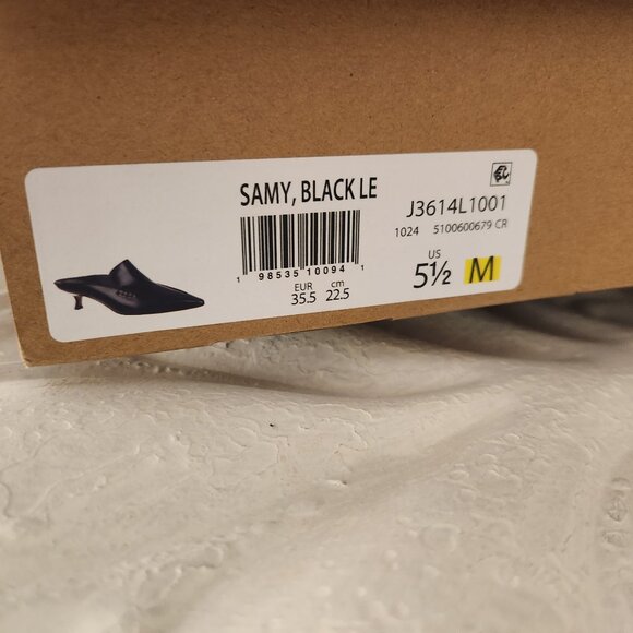 Vince Black Leather "Samy" Mules. NIB with Dust bag. Size 5.5 - Picture 3 of 13